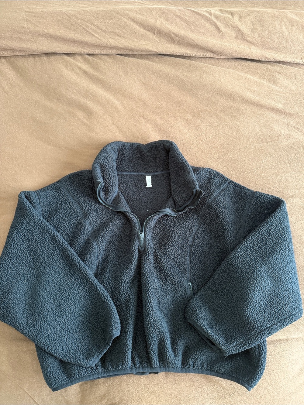 Zella Dark Gray Fleece Half-Zip Jacket